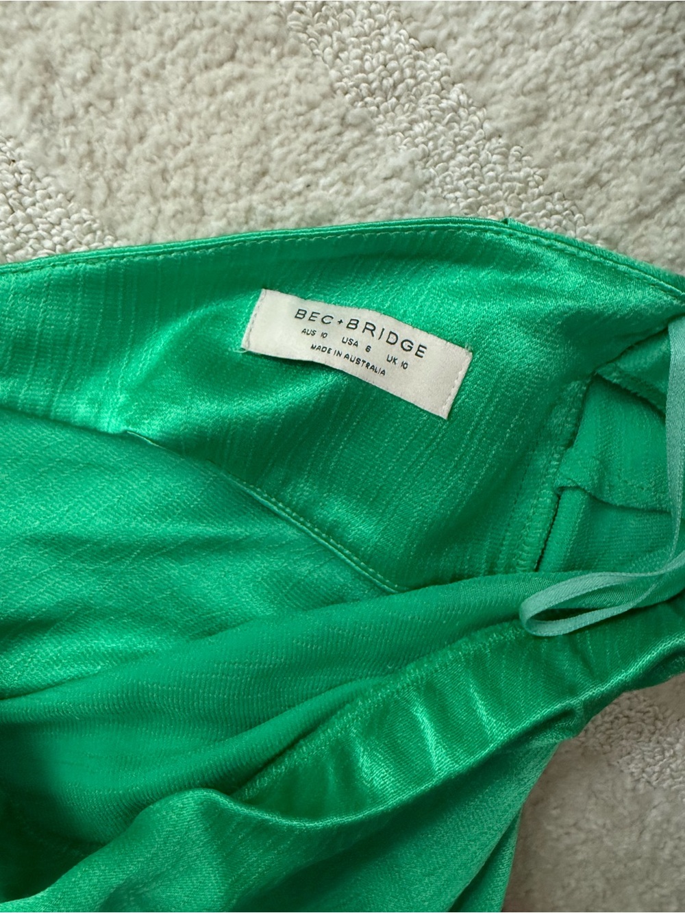 bec + bridge Emerald Strapless Satin Slip Dress - Picture 5 of 6